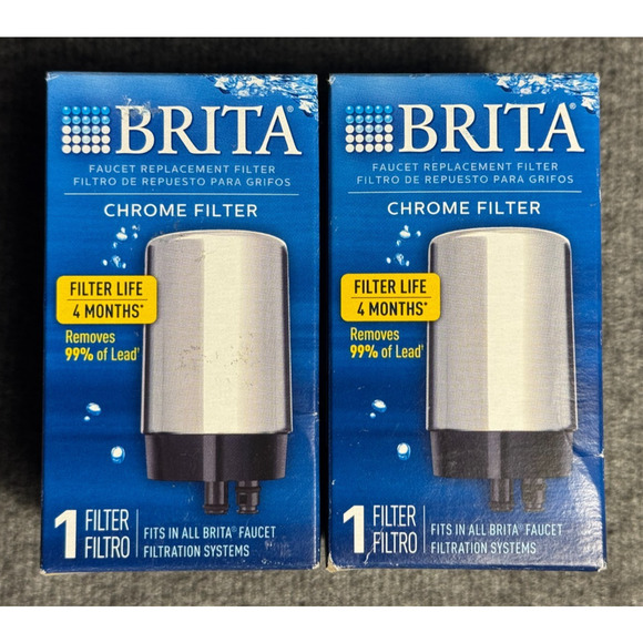 BRITA FR-200 Chrome 4-Month Replacement Faucet Filter - 2 Pack - Picture 2 of 7